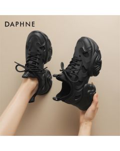 Daphne Women's Casual Shoes Lightweight Platform Chunky Sneakers Versatile Sports Shoes 4024101065 Black 35