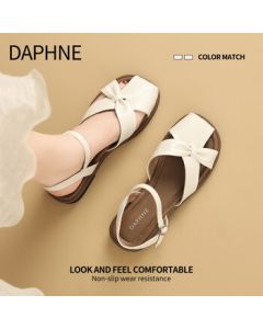 DAPHNE Women's Sandals 2025 New Summer Versatile Strappy Wedge Beach Shoes for Petite Height Enhancement
