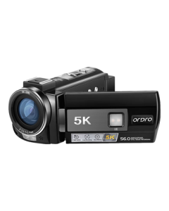 ORDRO AE20 5K Ultra HD DV Camera with Zoom, Handheld Camcorder, Anti-Shake, Wide Angle, Wi-Fi Connectivity for Vlogging, Meetings, and Short Videos