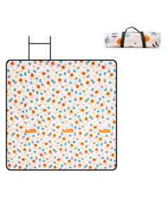 JD Jingzao Outdoor Picnic Mat Park Tent Moisture-Proof Camping Mat Ultrasonic Machine-Washable Floor Mat Floral 200*200cm