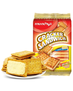 Munchy's Malaysia Imported Cream Filled Soda Crackers Snack Leisure Food 270g Individual Packs