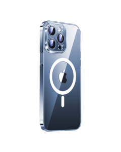 Baseus [Truly Non-Yellowing | Crystal Clear Case] for iPhone 15 Pro Max, Ultra-Thin Magnetic Shockproof Full Coverage Case with Wireless Charging Protection