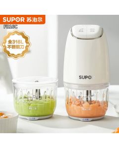 SUPOR Meat Grinder · Multifunctional Baby Rice Paste Maker & Complementary Food Tool with Thickened PRO Explosion-Proof High Borosilicate Glass Cup & Electroplated Touch Screen for Clear Step-by-Step Key Operation