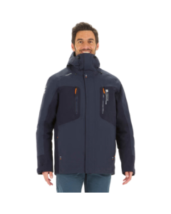 Decathlon Windproof Warm Fleece-Lined Jacket for Men, Thickened Cold-Weather Outdoor Sailing Apparel, Navy Blue S-4110706