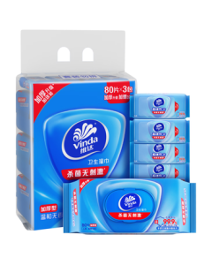 Vinda Disinfecting Wipes [Recommended by Sun Yingsha] 272 Pieces (3 Packs of 80 Pieces + 4 Packs of 8 Pieces) Random Shipping of Old and New Stock