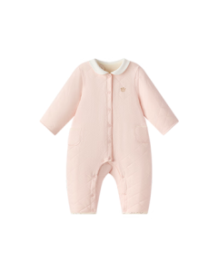 babycare Pure Cotton Baby Winter Padded Onesie - Newborn Infant Clothing, Sheer Pink, 80cm