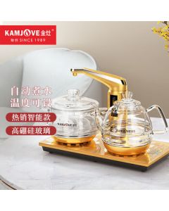 Jinzao Automatic Water-Filling Electric Kettle Smart Glass Tea Kettle with Tea Art Stove, Home Tea Set, Fully Intelligent Glass Electric Tea Stove G9