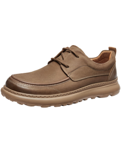 CAMEL Classic Comfortable Men's Retro Wide-Toe Height-Increasing Casual Work Boots G15A005047 Khaki 42