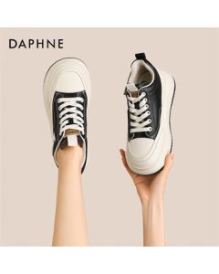 Daphne Women's Casual Shoes Platform Sneakers Classic White Sports Shoes 4024404495 Black 35