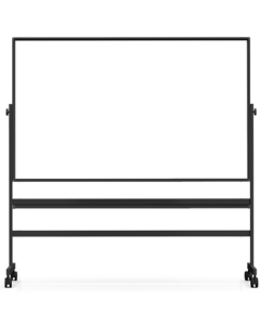 Bibi Niu 100*200cm Stand Whiteboard, Office Teaching Writing Board, Double-Sided Adjustable Flip Mobile Whiteboard Blackboard BBNV100200