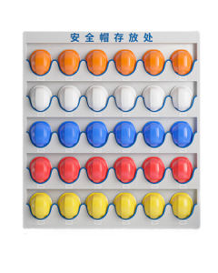 NAIGAO Safety Helmet Storage Rack Factory Workshop Construction Site Helmet Holder Display Stand 20-Position Wall Mounted or Floor Stand