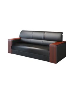 Haibang Office Business Sofa 3-Seater, High-Quality Western Leather, Dimensions 1950*900*800mm, Unit 1 Set