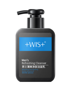 WIS Men's Refreshing Facial Cleanser 180g - Gentle Cleansing, Hydrating & Oil Control for Clear Skin, the Secret to a Refined Look