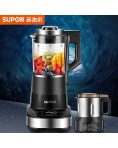 SUPOR Detachable Blender with Steam Cleaning, Multi-function Heating Blender, Soymilk Maker, Juicer, and Baby Food Maker, Dual Pitcher Set, 1.75L Capacity, SP65S Black