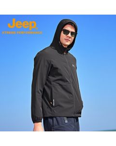 Jeep Lightweight Sun Protection Windbreaker for Men & Women - Brand Black 3XL/190