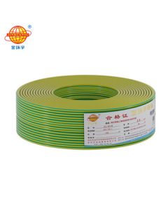 Golden Ring BVR 2.5 Square Single-Core Multi-Strand Flexible Wire, Socket Home Decoration National Standard Oxygen-Free Copper Core Cable, Yellow-Green Dual-Color Grounding Wire 100m