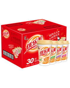 Youleme Coconut Jelly Milk Tea 80g x 30 Cups Original/Oat/Strawberry/Taro 4 Flavors Instant Drink for Breakfast or Afternoon Tea