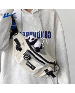 Warrior Crossbody Bag for Men, Trendy Chest Bag, Streetwear Sports Waist Bag, Casual Unisex Student Couple Style Riding Shoulder Bag for Women