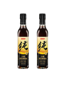 JingDong JingZao 100% Pure Black Sesame Stone-Ground Fragrant Oil 400ml*2, Stone-Ground Process, for Hot Pot, Cold Dishes, and Dipping Sauce