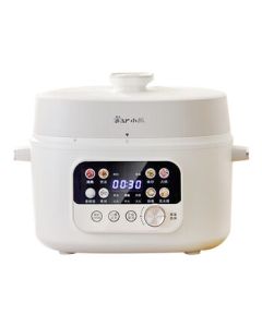 Bear Electric Pressure Cooker High Pressure Pot YLB-C40W5 Warm White 4L Ceramic Oil Dual Inner Pot 8 Preset Menus 3 Heat Levels 24H Delay Start 1300W 10003321