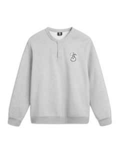 Li Ning Badfive丨Pullover Hoodless Sweatshirt Men's 2025 New Autumn Comfortable Versatile Casual Sports Top AWDV865