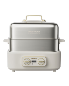 DAEWOO All-Steel Electric Steamer Multi-Function 3-Tier Detachable 304 Stainless Steel 18L Large Capacity Steam Pot S30