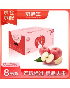 Jingxiansheng Yantai Red Fuji Apples, Net Weight 8 Jin (Approx. 4kg), Single Fruit 230g+, Mid-Autumn Festival Fruit Gift Box