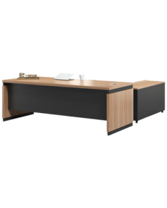 Lanran Executive Desk Large Office Desk Manager President Workstation Supervisor Desk Boya 1.6 Meters [Including Side Cabinet]