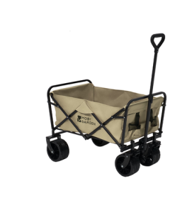 MOBIGARDEN Camping Wagon - Large Capacity Wide-Wheel Dual-Brake Folding Cart, Stellar Series NX23689009, Fine Sand Yellow