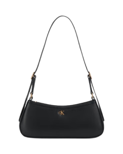 Calvin Klein Women's Bag 25 Fall New Arrival Casual Niche Commuter Lightweight CK Metal Letter Shoulder Bag Baguette Underarm Bag Gift