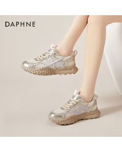 DAPHNE Mesh Training Shoes for Women, Summer Lightweight Breathable Versatile Casual Sneakers - Lavender Beige, Size 38