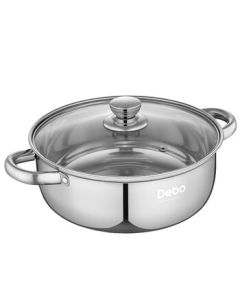Debo DEP-KQ Stainless Steel Pot 26cm Soup Pot for Induction Cooker and Gas Stove DEP-DZ080