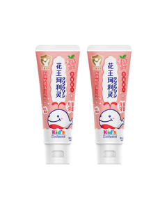 KAO Clealin Children's Fluoride Toothpaste with Xylitol for Cavity Prevention, Peach Flavor, 70g*2, Suitable for Ages 3-6-12 Years