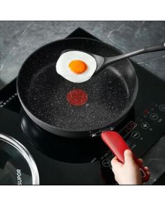 SUPOR PJ26W8 Red Dot Oil-Gathering Non-Stick Frying Pan with Star Stone Series, Compatible with Induction Cookers and Gas Stoves