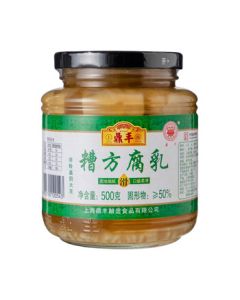 Dingfeng Fermented Bean Curd (Zao Fang Flavor) 500g, White Fermented Bean Curd with Rice Wine, China Time-Honored Brand