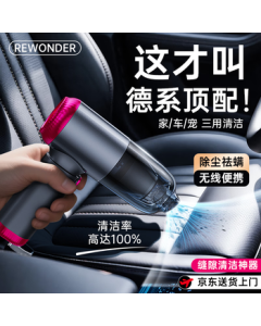 REWONDER【Performance Master丨3-in-1 for Home, Car & Pet】Car Vacuum Cleaner Brushless High Suction Long Battery Life Wireless Handheld Pencil-Type High Power Dyson Purple 12000pa