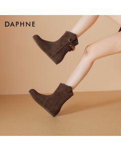 Daphne Retro Fashion Boots Women's New Maillard Style Platform Ankle Boots 4025605009 Brown 35