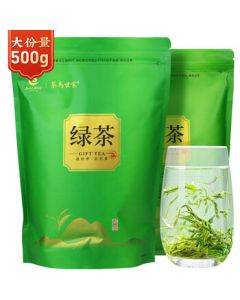 Tea Horse Family Green Tea - Fresh Spring Tea Grade 1 Enshi Selenium Tea High Mountain Cloud Mist Tea Rich Aroma Bagged Tea 500g