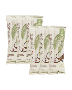 Chayan Yuese Toasted Coconut Crisps - Rich Coconut Flavor, Tea Break Snack, 30g*6 Bags (Total 180g)