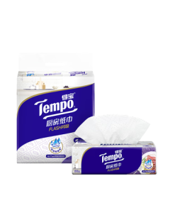 TEMPO Yibo Same Style Kitchen Tissues 66 Sheets * 3 Packs, Instant Water & Oil Absorption, Kitchen Paper Towels, Oil-Absorbing Sheets, Lazy Cleaning Cloths