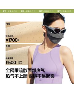 Banana Under Outdoor Sunscreen Mask Breathable Eye-Protection Sun Mask AS336 Slate Gray