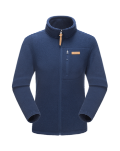 ALPINT MOUNTAIN Men's Outdoor Fleece Jacket with Stand-Up Collar, Double-Layer Polar Fleece, Warm, Thickened, Anti-Static