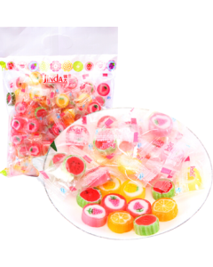 Jinda Colorful Fruit Slice Candy 500g/Bag Hard Candy Wedding Candy Fruit Candy for Celebrations