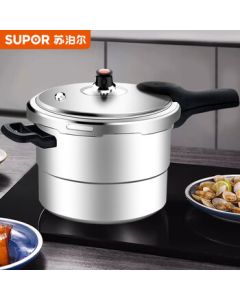 SUPOR Pressure Cooker Helper - 24cm Large Capacity Aluminum Alloy Explosion-Proof Pressure Cooker for Gas Stove (Model: YH249DA1)