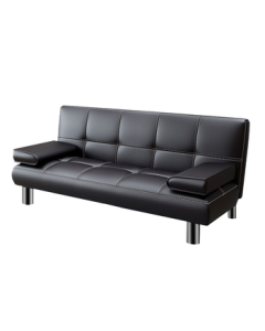 Huakai Star Sofa Bed Dual-Purpose Folding Sofa Multifunctional Compact Double Office Leather Sofa S58 Black Leather