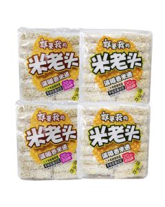 Mi Laotou Sticky Rice Crisps (Sesame + Peanut) 2 Bags Each, 350g/Bag - Snack, Breakfast Substitute, Afternoon Tea