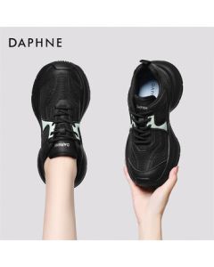 Daphne Casual Shoes for Women - Thick-Soled Platform Dad Sneakers, Breathable Mesh Lightweight Women's Shoes 4024404058, Black, Size 38