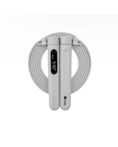 Keep Counting Jump Rope for Adults - Fitness Exercise Skipping Rope, Long Rope Version for Student Exams/Sports Tests - Glacier Gray