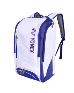 YONEX Badminton Backpack with Multiple Pockets, Separate Shoe Compartment, Large Capacity BA02512EX White Dark Blue