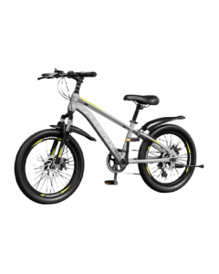 Phoenix Kids Mountain Bike for Ages 5-16, Shock-Absorbing & Gear-Shifting 22-inch Gray, Suitable for Height 135-160cm